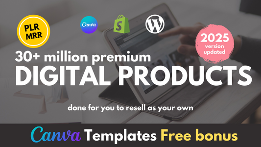 30+ Million Digital Products Bundle Resell MRR PLR, Digital Downloads, passive income, Luxury Reel, AI Prompt, Faceless Social Media Post